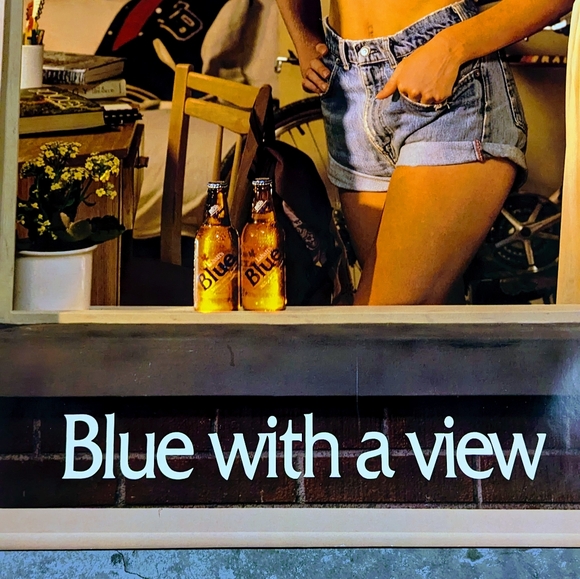 Vintage Deadstock 90s Blue With A View Promo Beer Posters x3 - Picture 4 of 5